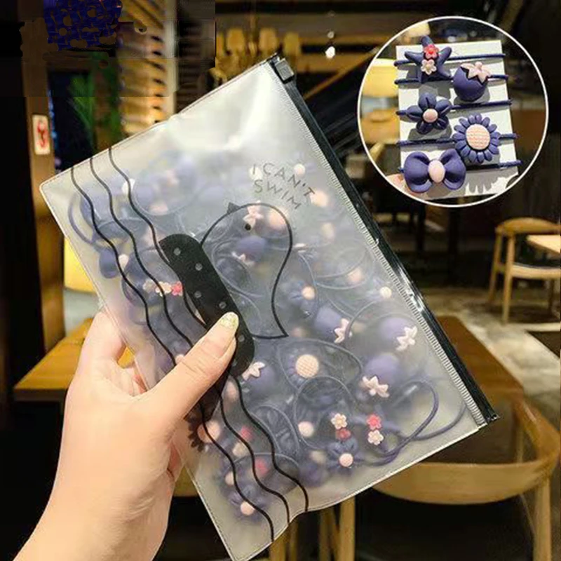 20Pcs Children's Hair Ties Headdress Not Hurt Girls Scrunchies Elastic Hair Band Kids Hair Rope Rubber Band Set Hair Accessories