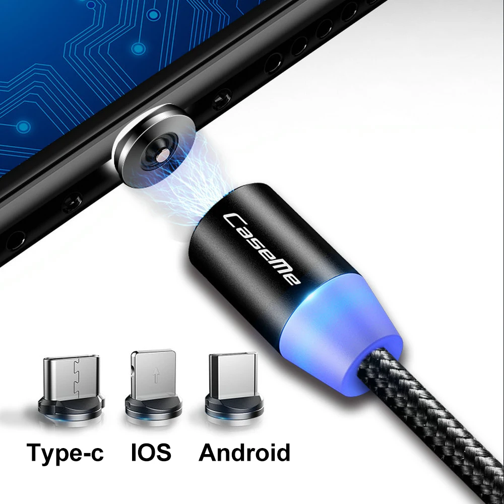 Магнитный кабель Micro USB 1 м для iPhone Samsung Android быстрая зарядка магнитное зарядное