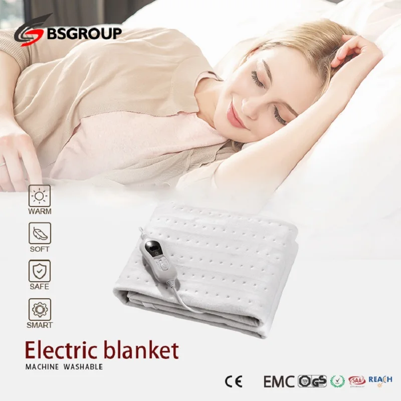 220V - 240V King Size 150x80CM 60W Non-woven Fabric Washable Electric Heating Under Blanket Single Bed 3 Heat Setting EU Plug | Бытовая