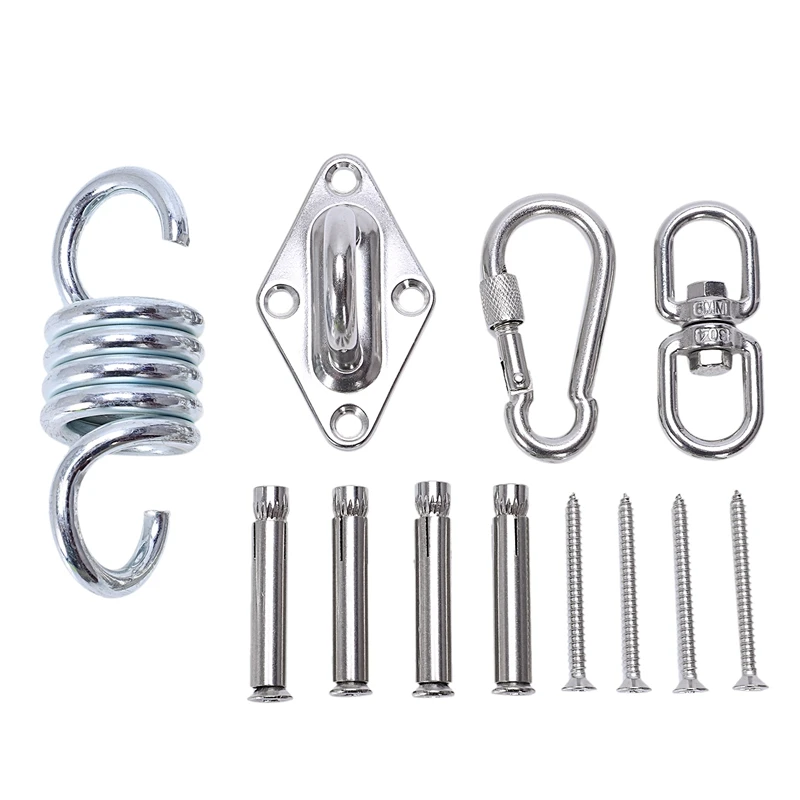 

Stainless Steel Hanging Chair Accessories Hammock Rattan Chair Hanging Buckle Outdoor Buckle Set Camping Accessories Outdoor Too