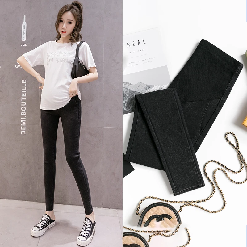 Autumn Stretch Denim Maternity Skinny Jeans Adjustable Belly Pants for Pregnant Women Spring Pregnancy Trousers Premama maternity jeans