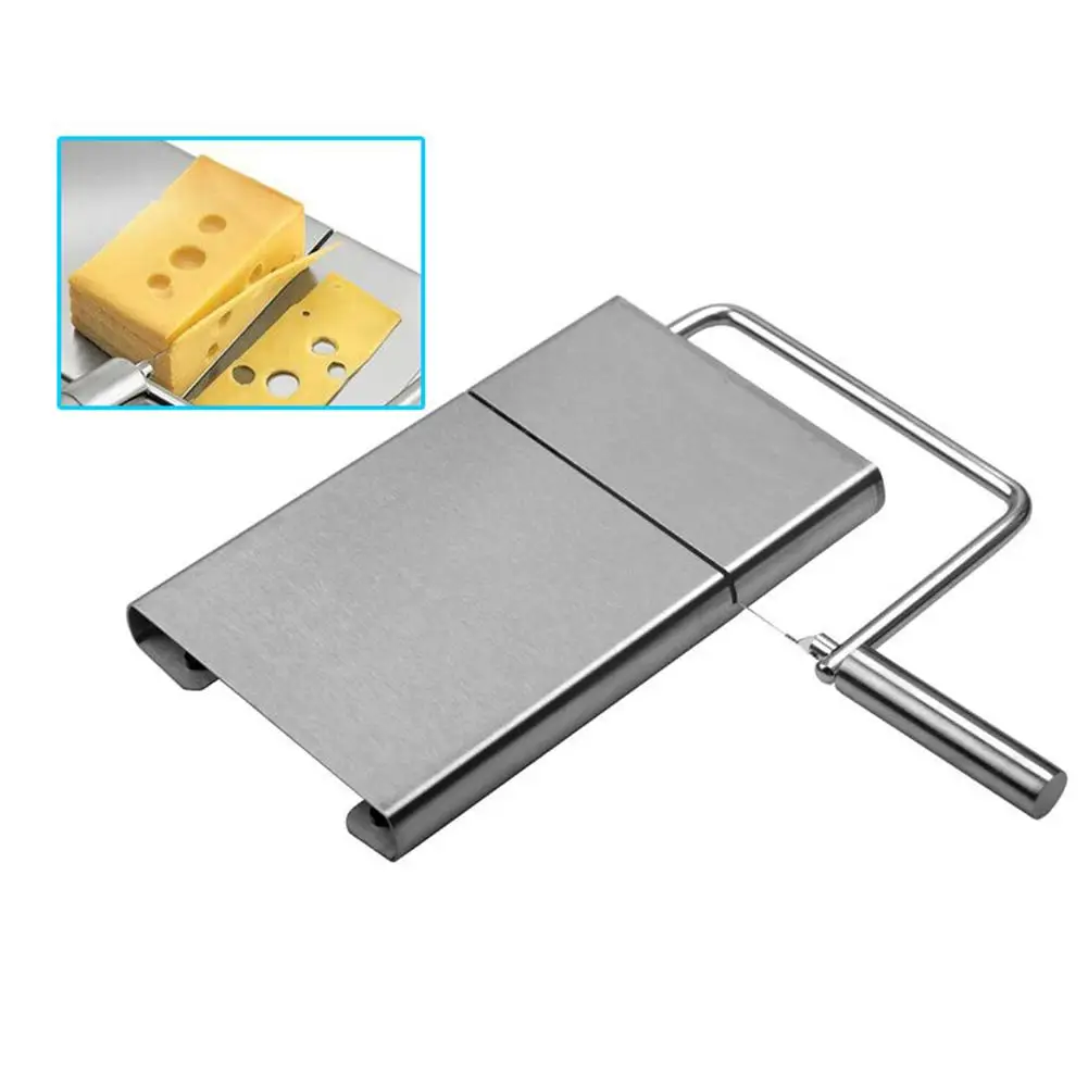 

Stainless Steel Wire Cheese Slicer Cutter Butter Cutting Board Artifact Cutting Knife Tool Cheese Gadgets Kitchen Accessories