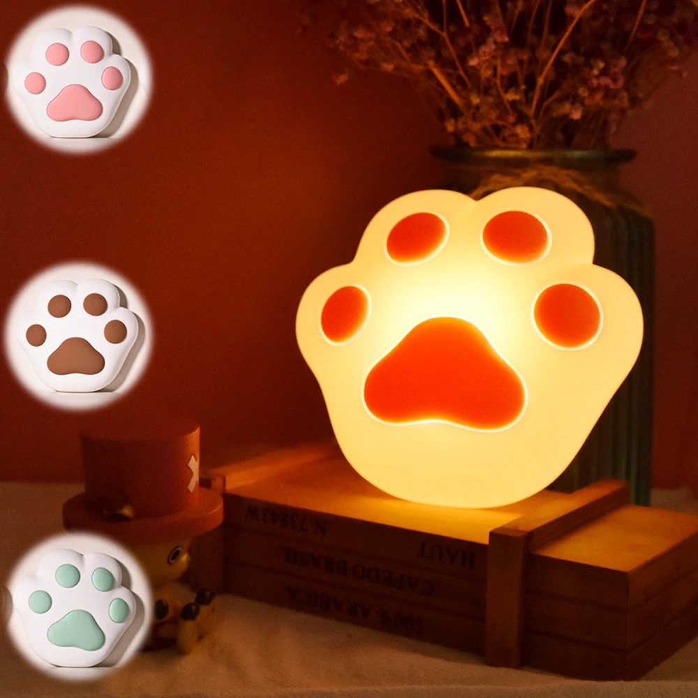 

The New LED Cat Claw Silicone Wall Lamp Touch USB decompression atmosphere light Closet Cabinet Lamp bedroom Night Light Gift