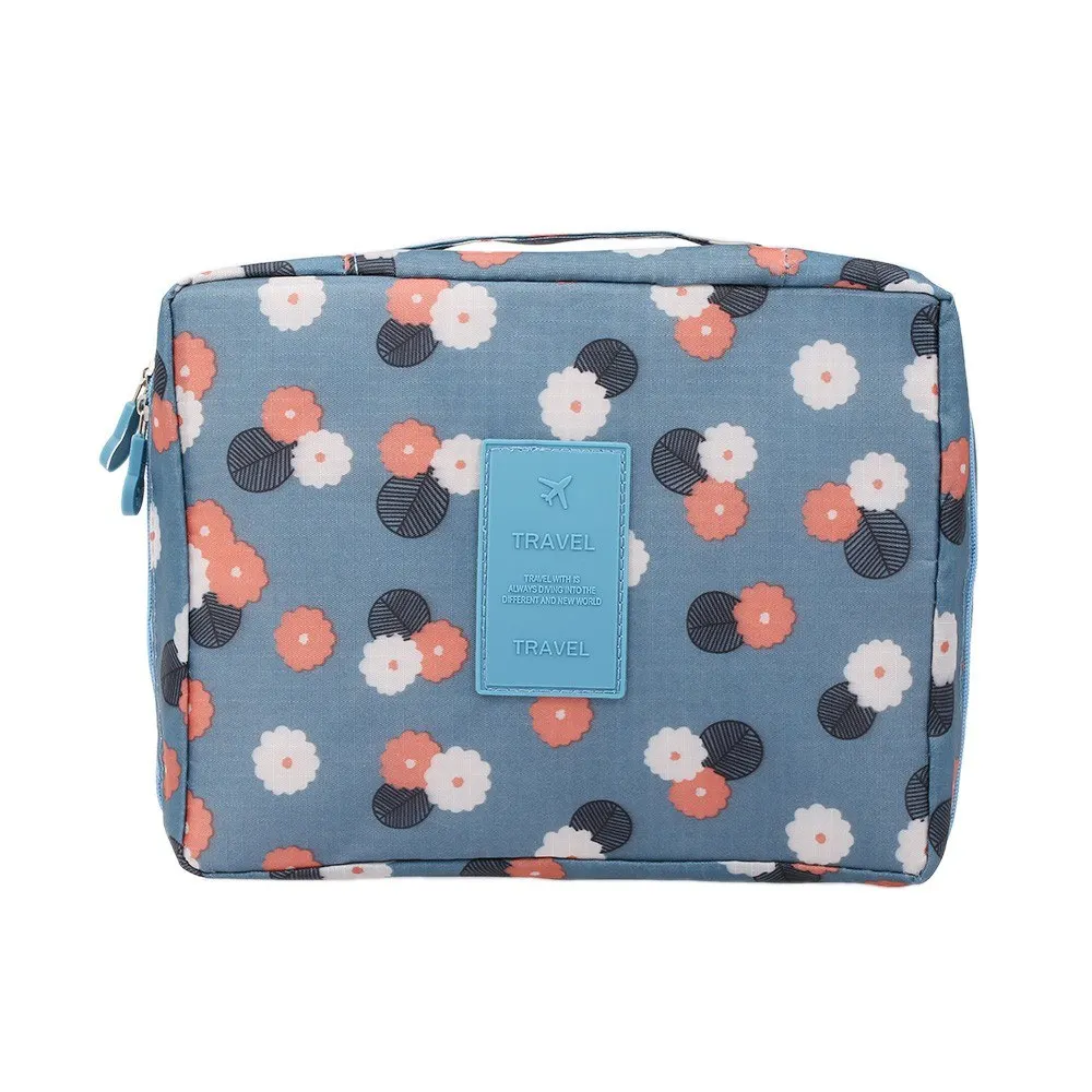 Portable Travel Makeup Bag Organizer Fashion Multi-function Oxford Travel Storage Cosmetic Bag Port