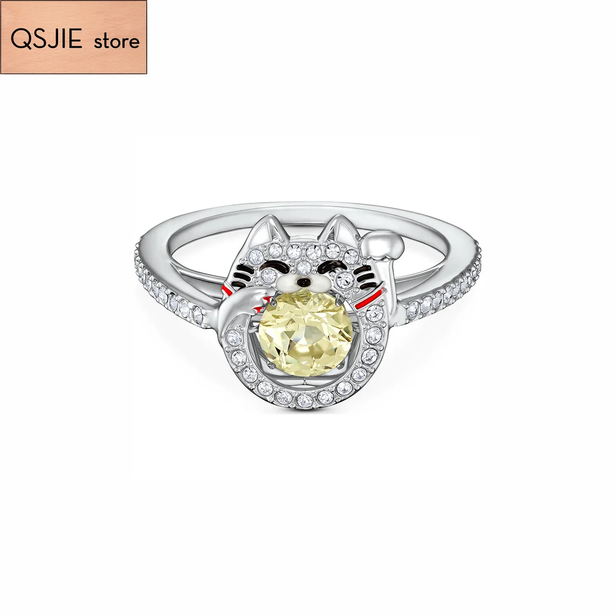 

High quality SWA new style will flash the heart to attract wealth cat. Lady's ring