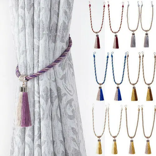 Simple Europe Style Window Decorating Curtain Tassel Rope Tie Backs Fringe Tiebacks Home Holder Decor Hot 1 Pair | Дом и сад