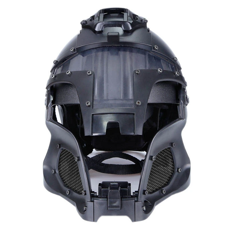 Facaily Tactical Helmet Multi-Function Adjustable ABS Military Tactical Protective Outdoor Sports Airsoft Paintball Protective Gear Helmet with Side Rail 