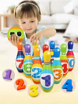 

10 Pins 2 Balls/6 Pins 2 Balls Bowling Toy Play Sets Indoor Outdoor Sports Bowling Games Bowling For Children Kids