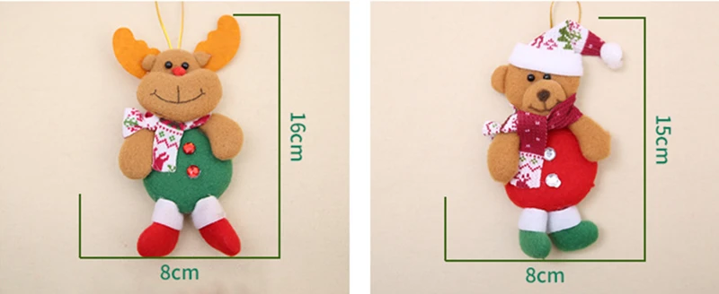 Christmas Home Decor Hanging Ornaments Santa Dolls Christmas Tree Decorations New Year Hangings Decorations Enfeites De Natal
