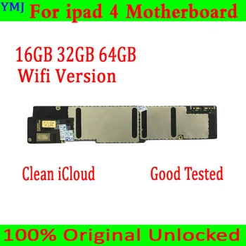 

16GB 32GB 64GB Wifi Version for iPad 4 Motherboard with IOS System,100% Original unlocked for iPad 4 Mainboard with Clean iCloud