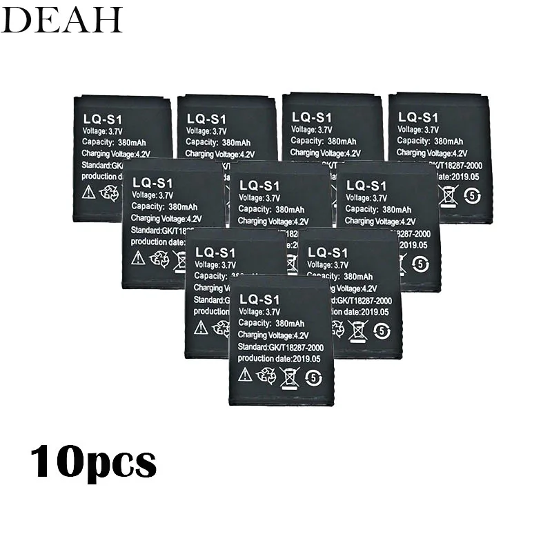 

10pcs Smart Watch Battery LQ-S1 3.7V 380mAh lithium Rechargeable Battery For Smart Watch QW09 DZ09 W8 Universal Watch Battery