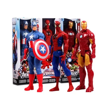 

Marvel Movie Super Heros Captain America Ironman Spiderman Disney Toys Collectible Model Toy Action Anime Figure Action Dolls