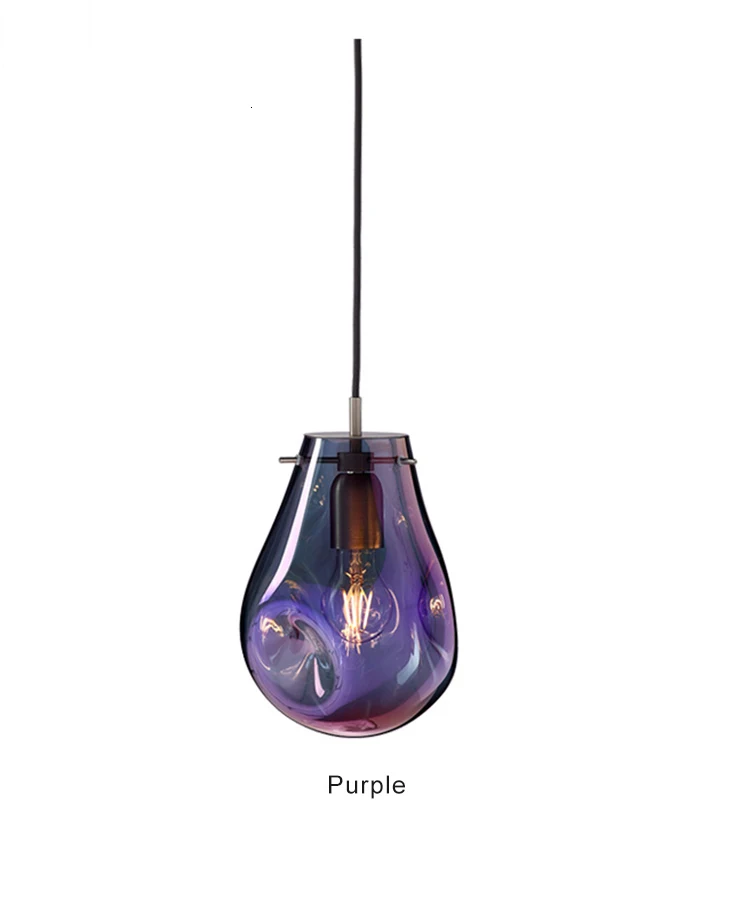 Led Modern Simple Lamp Vintage Hotel Silver Glass Pendant Light For Indoor Kitchen Dining Bar lustre pendente