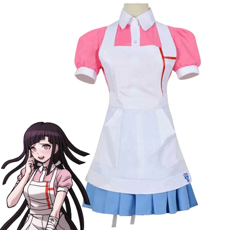 Костюм для косплея Микан цумики из Super Danganronpa 2 костюм парика розового топа юбки