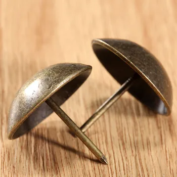 

5Pcs Antique Brass Upholstery Nail Decorative Upholstery Tacks Stud Jewelry Wooden Box Furniture Decorative Pushpin Doornail 3CM