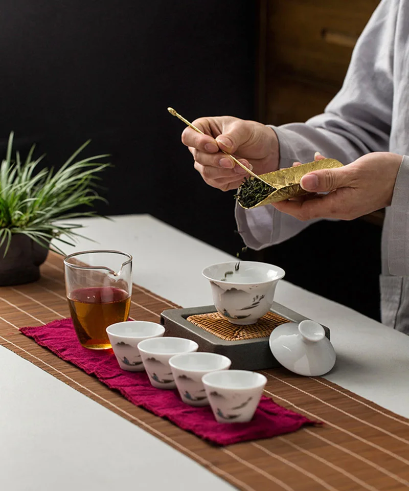 Керамический чайник Gaiwan teacups Gaiwan, чайная чашка для Пуэр китайский заварочный чайник портативный дорожный чайный сервиз, кружка для вина