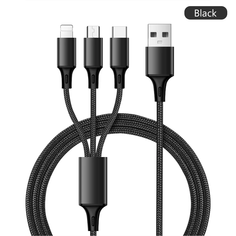 USB 3 в 1 мульти зарядный кабель шнур освещение Быстрый кабель типа C Магнитный Кабель Micro-USB шнур для iPhone 11 X XS 8 7 6 Android
