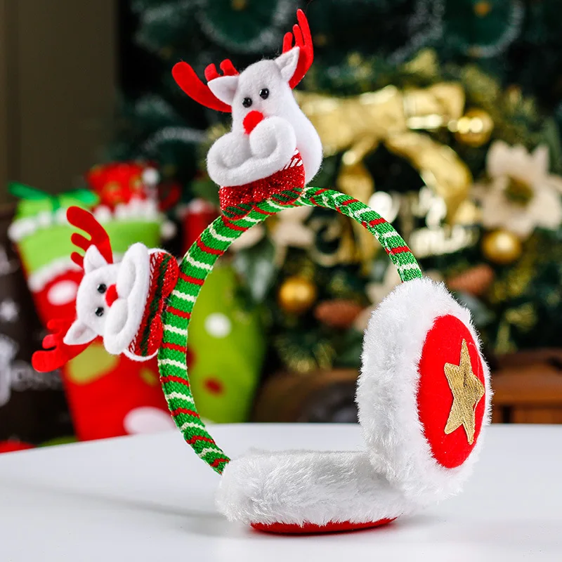 Winter Earmuffs Santa Claus Adults Christmas Gifts Keep Warm Comfort Supplies
