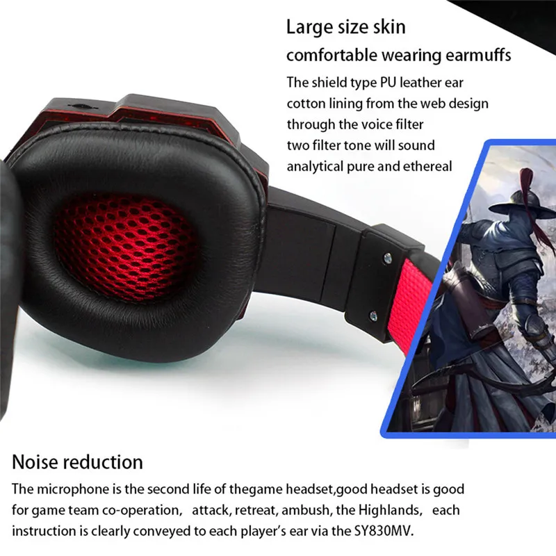 Gaming Headsets Big Headphones with Light Mic Stereo Earphones Deep Bass for PC Computer Gamer Laptop PS4 Games US Stock Gaming Headsets Big Headphones with Light Mic Stereo Earphones Deep Bass for PC Computer Gamer Laptop PS4 Games US Stock