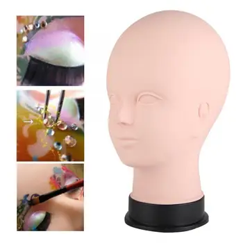 

Silicone Training Mannequin Eyelashes Extension Makeup Face Painting Practice Training Model Head Female False Hair Display Head