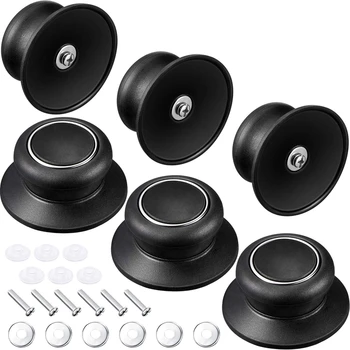 

Botique-6 Pieces Pot Lid Knob Universal Kitchen Cookware Lid Pan Lid Holding Handle Replacement Knob for Kitchen Supplies