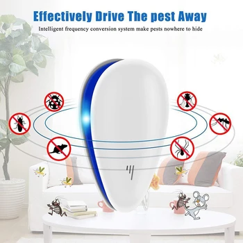 

2 colors Ultrasonic Pest Repeller Anti Mosquito Insect Repeller Rat Mouse Cockroach Pest Repellent EU/US/ UK Plug