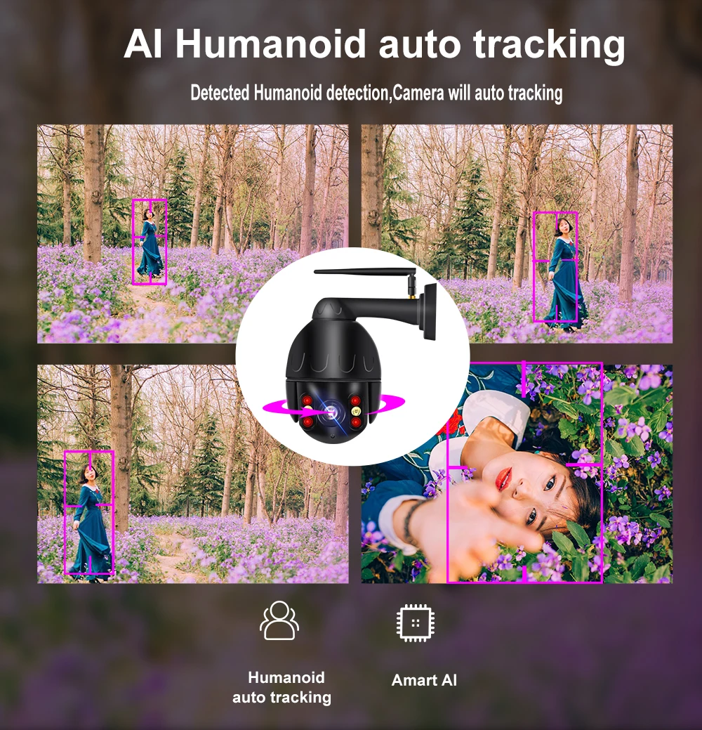 N_eye 8mp 4k Cloud Wifi PTZ Camera Outdoor 2MP Home Security IP Camera 5X Optical Zoom Speed Dome Camera P2P cctv camera