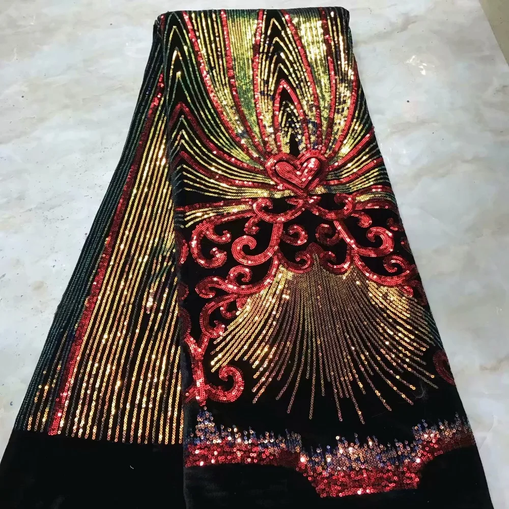 Популярные нигерийские кружева с блестками ткань высокого качества африканский тюль кружева sequince ткань для свадебных платьев