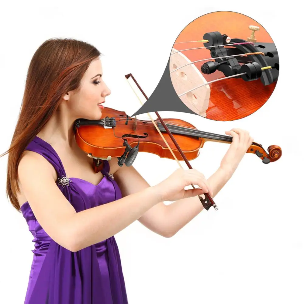 Microfone sem Fio Sistema de Microfone para Violino 2.4g sem Fio Kimafun Violino Instrumento Musical Transmissão Áudio - Image 6
