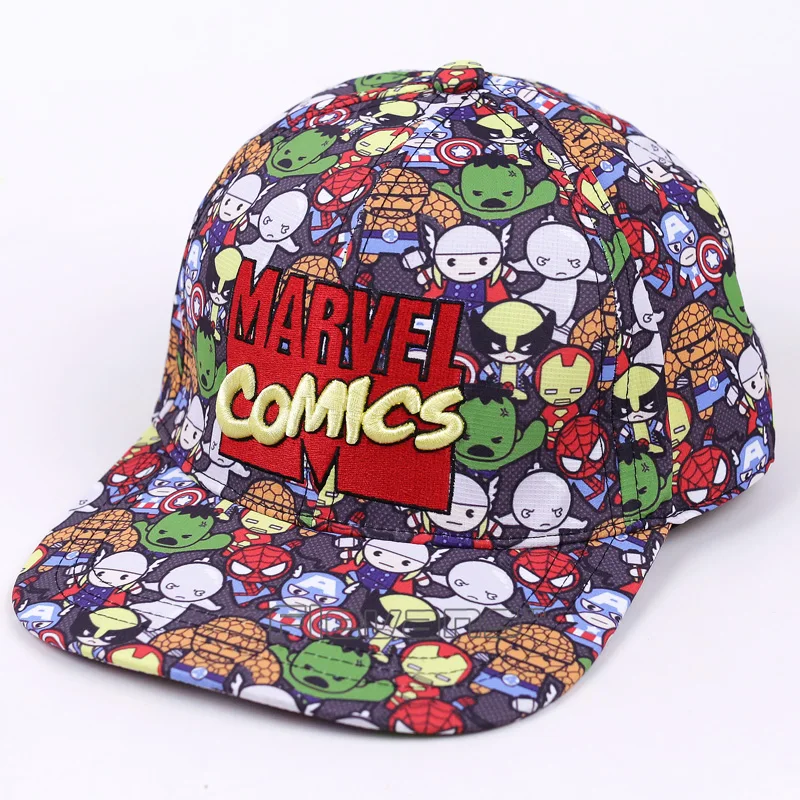 Marvel Comics, Мстители, Мужская/Женская Мода, бейсболка, мультяшная регулируемая бейсболка, уличная хип-хоп кепка, s Косплей - Цвет: Золотой
