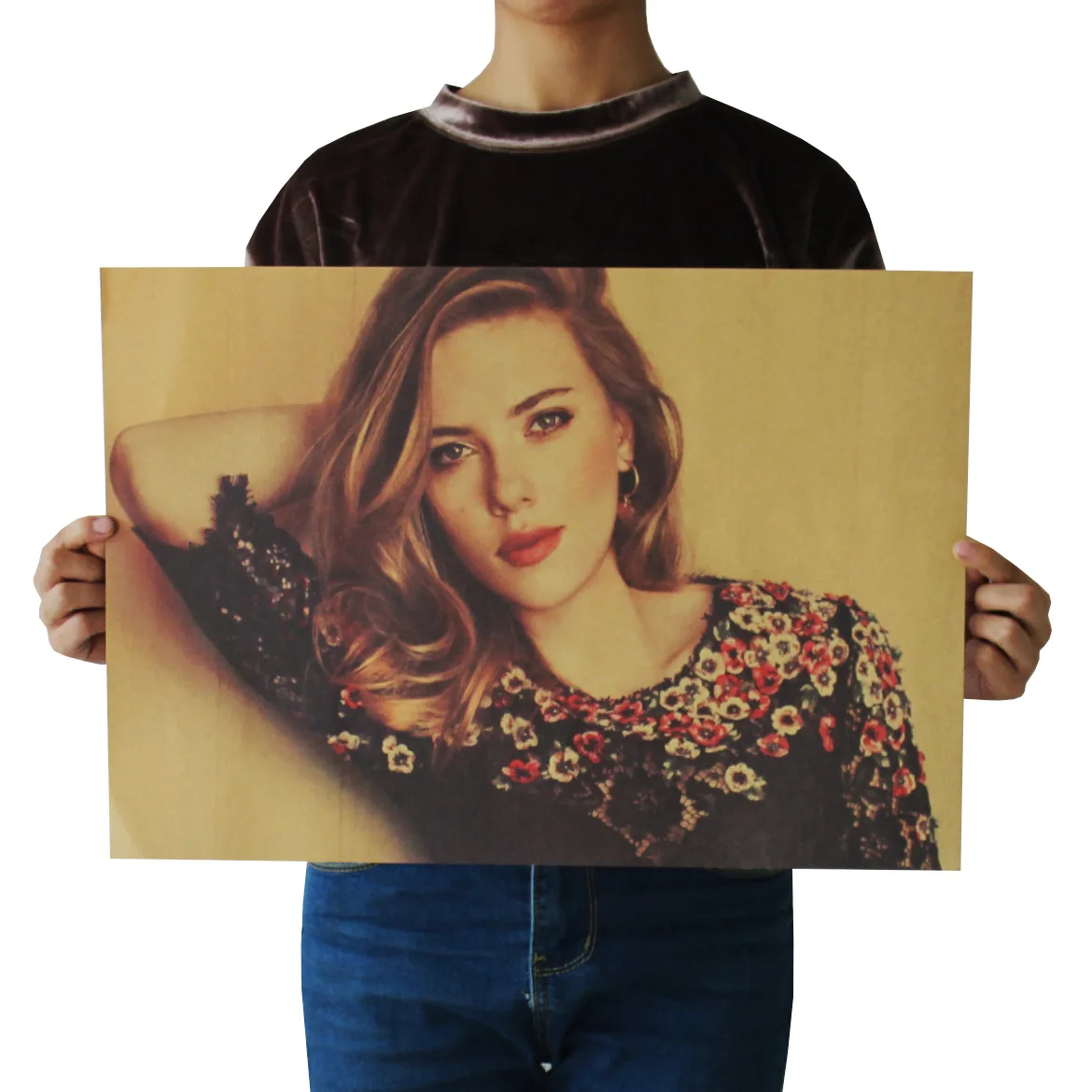 

Scarlett E Retro Kraftpaper Poster Indoor Bar Cafe Decorative Painting