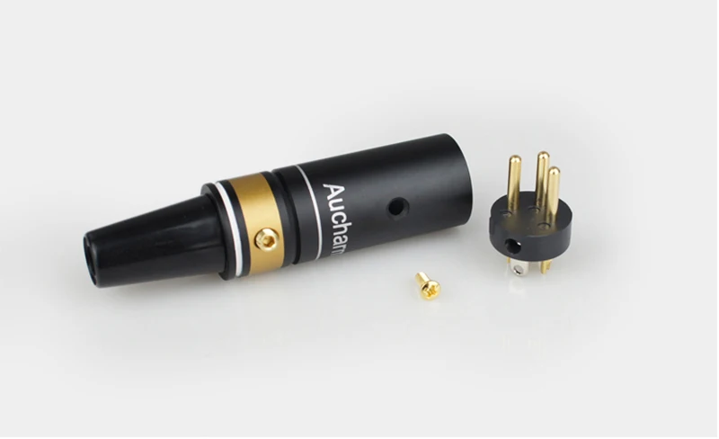 Алюминиевый корпус позолоченный Аудио Адаптер XLR 3Pin мужской/женский аудио адаптер соединитель конвертер HIFI баланс кабель G1045