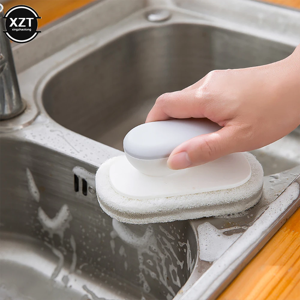 

Кухонная многофункциональная Чистящая искусственная кухонная стеклянная стена, пластиковая ручка, губка, нижняя Ванна