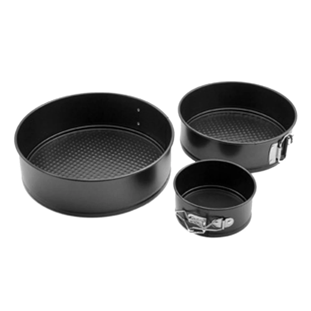 3pcs A 2/3/4 шт. подставка для торта в форме круга Пан пресс-форм для выпечки с антипригарным покрытием сырный хлеб желе лоток для выпечки прессформа HY99 - Цвет: 3pcs A