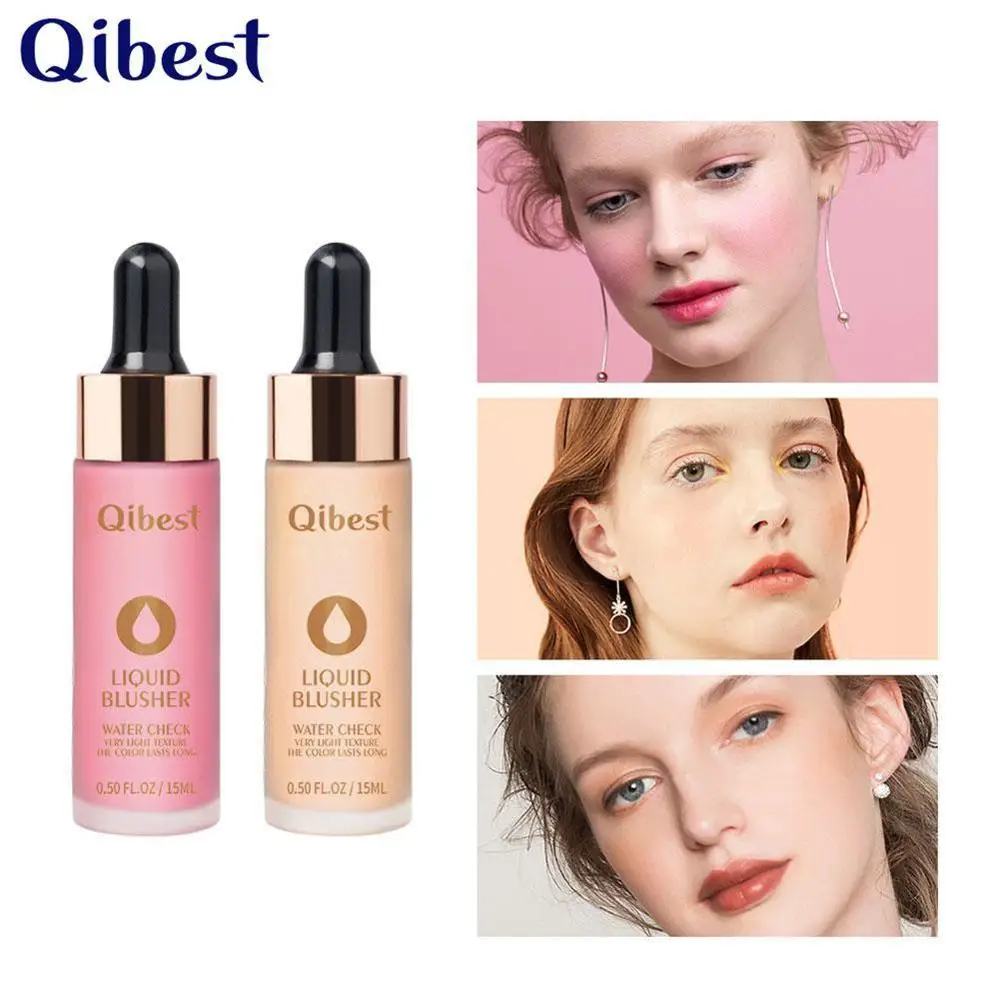 Жидкие румяна для макияжа Qibest 6 цветов Румяна лица палитра жидкие щек