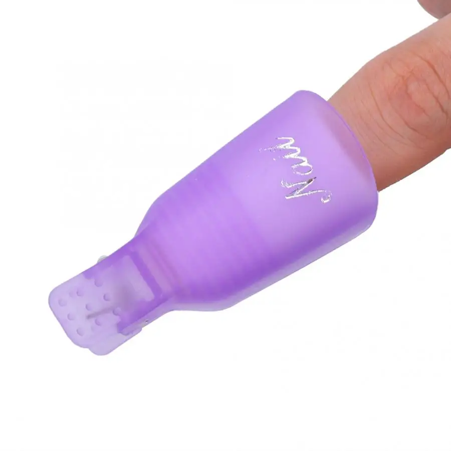 20pcs Portable Nail Polish Remover Clip Wrap Nail UV Gel Cleaning Soak Off Cap Reusable UV Gel Removal Clip Wrap Nail Art Tools