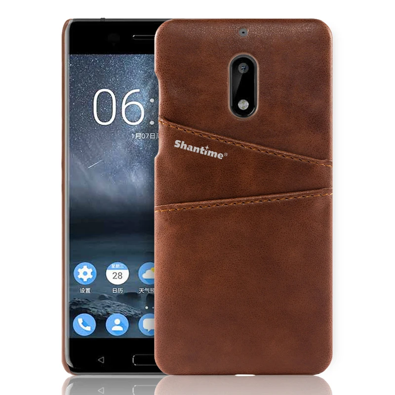 Для Nokia 3,1 5,1 5,1 Plus кожаный чехол для Nokia 6 Nokia 5 задняя крышка бизнес-чехол для Nokia 6,1 6,1 Plus чехол для телефона - Цвет: Brown