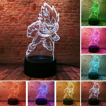 

Creative Dragon Ball Z Evolution 7 Colorful Gradient LED Lamp Illusion Table Desk Night Light Boys Kids Baby Party Xmas Gifts