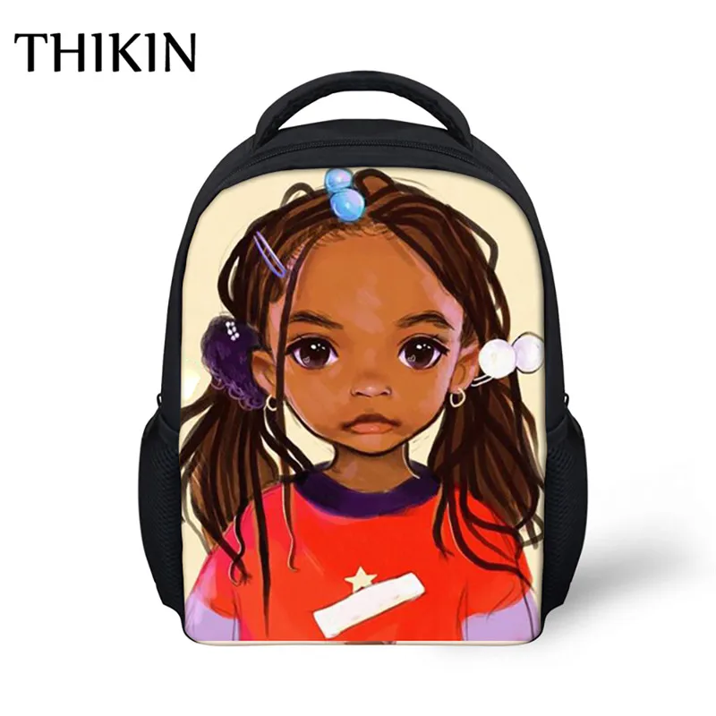 THIKIN милый американский художественный черный Детский рюкзак для девочек детские школьные сумки детские рюкзаки для детского сада Подарочный пакет для детей