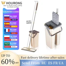 

Rotary Bucket Mop No Hand Washing 360° Squeeze Microfiber Mat Kitchen and Bathroom Cleaning Tool Portable Cleaning Bucket