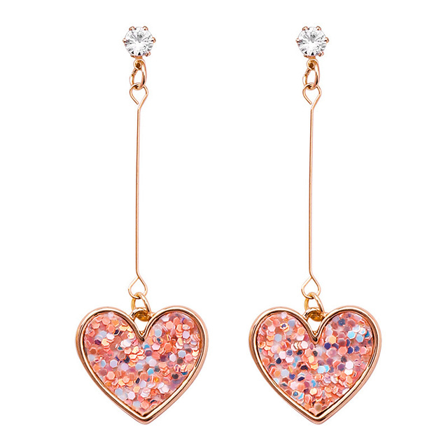 New Korean Acrylic Pink Geometric Earrings for Women Cute Romantic Round Flower Heart Candy Color Fashion Jewelry Brincos