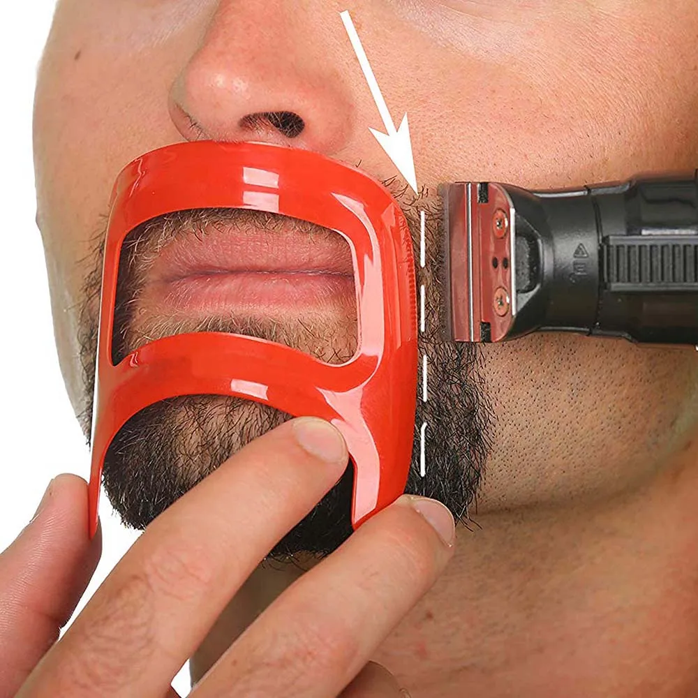 

New Fashion Beard Styling Shaping Template Comb New Barber Tool Symmetry Trimming Shaper Stencil
