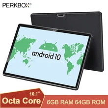 2021 Perkbox 10 Inch Tablet Android 10.0 Octa Core CPU 6GB RAM 64GB ROM 4G FDD LTE WiFi Bluetooth GPS 5000mAh Battery Type C