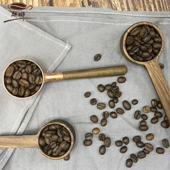 

Walnut Coffee Bean Spoon Solid Wood Long Handle Measuring Spoon Coffee Powder Quantitative Spoon Measuring Spoon 8G 10G