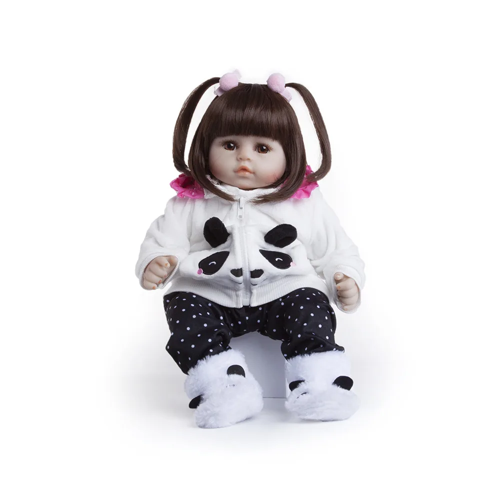 Pickwoo 18 дюймов 48 см bebes кукла-реборн для маленьких девочек Мягкие силиконовые куклы Boneca reborn Brinquedos Bonecas подарки на день детей игрушки