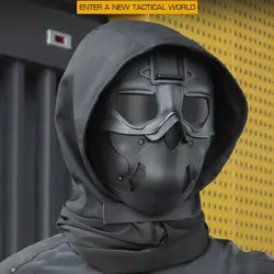 Tactical Airsoft Mask with Headgear Suit Full Face Protection Wild Mask with Night Vision Adapter Base Airsoft Shooting CS Warga