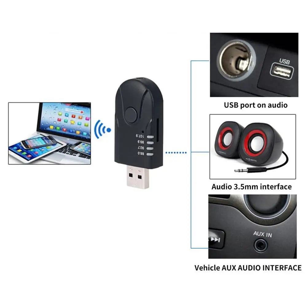 Автомобильный беспроводной приемник Mp3 плеер мини стерео Голосовая гарнитура USB