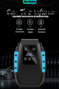 

Car digital car air compressor pump universal tire inflator smart LCD touch screen portable with LED