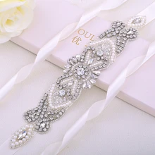 S208 Luxury Wedding Belts Rhinestone Belt Bridal Sash Fashion Girl Belts Pearl Bridal Belt Fancy Belt Bride Accessories