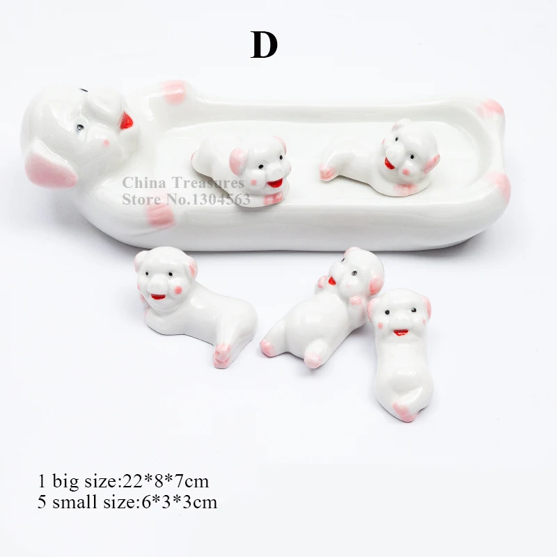 Set of Ceramic Color Palette and Penholders Cartoon Ink Dish Painting Supplies